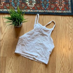 H & m Divided White racer back crop top